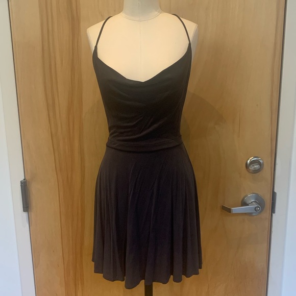 Flowy/flirty - charcoal mini dress
